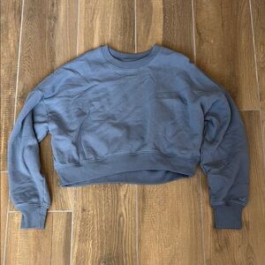 Blue Cropped Sweatshirt